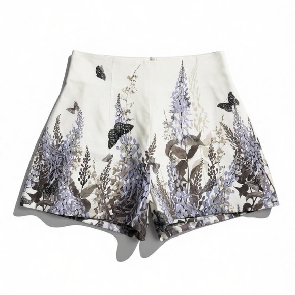 Zimmermann Wild Botanica Luminous Butterfly linen shorts size 3 US size 10 - Picture 2 of 7